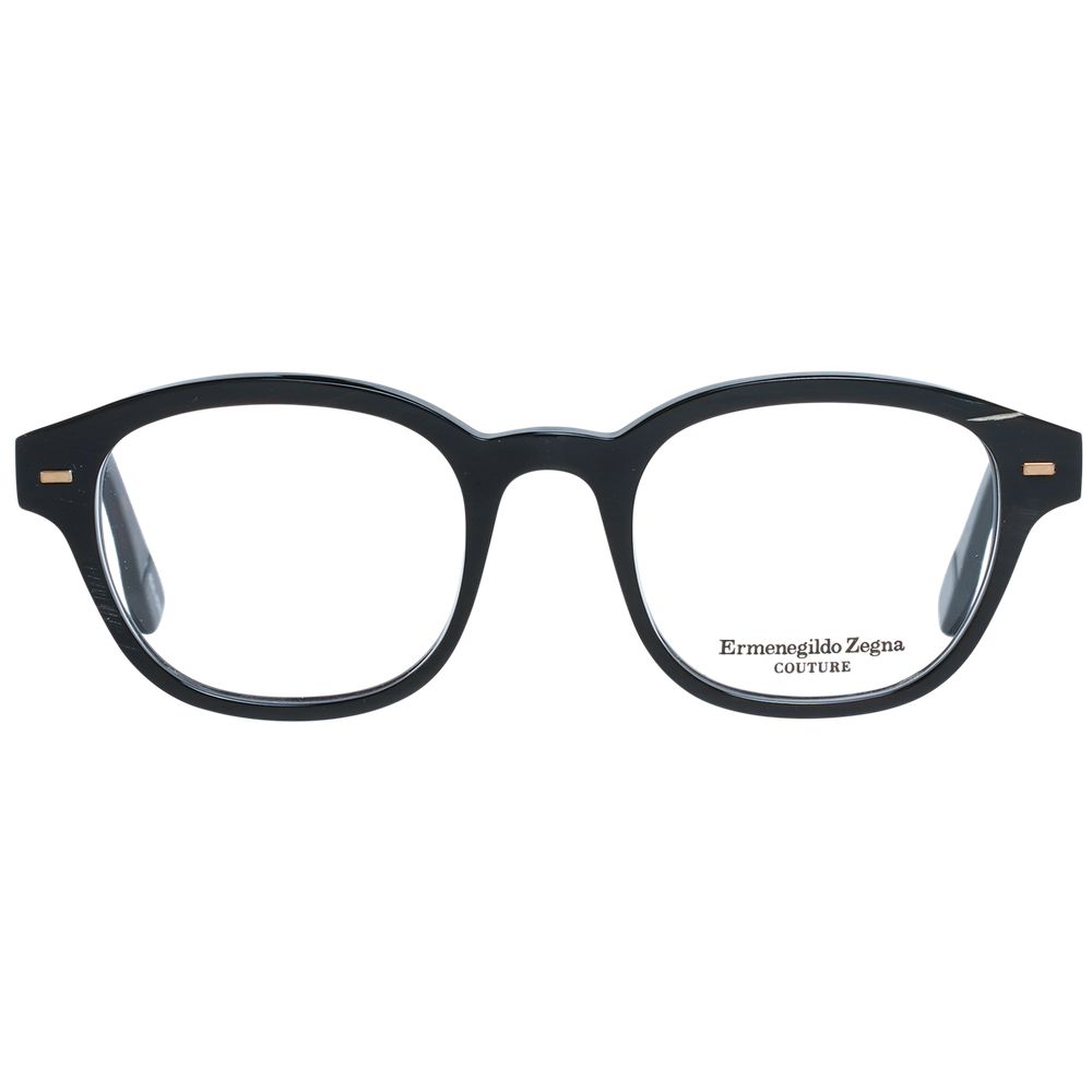Montures de lunettes noires Ermenegildo Zegna pour homme