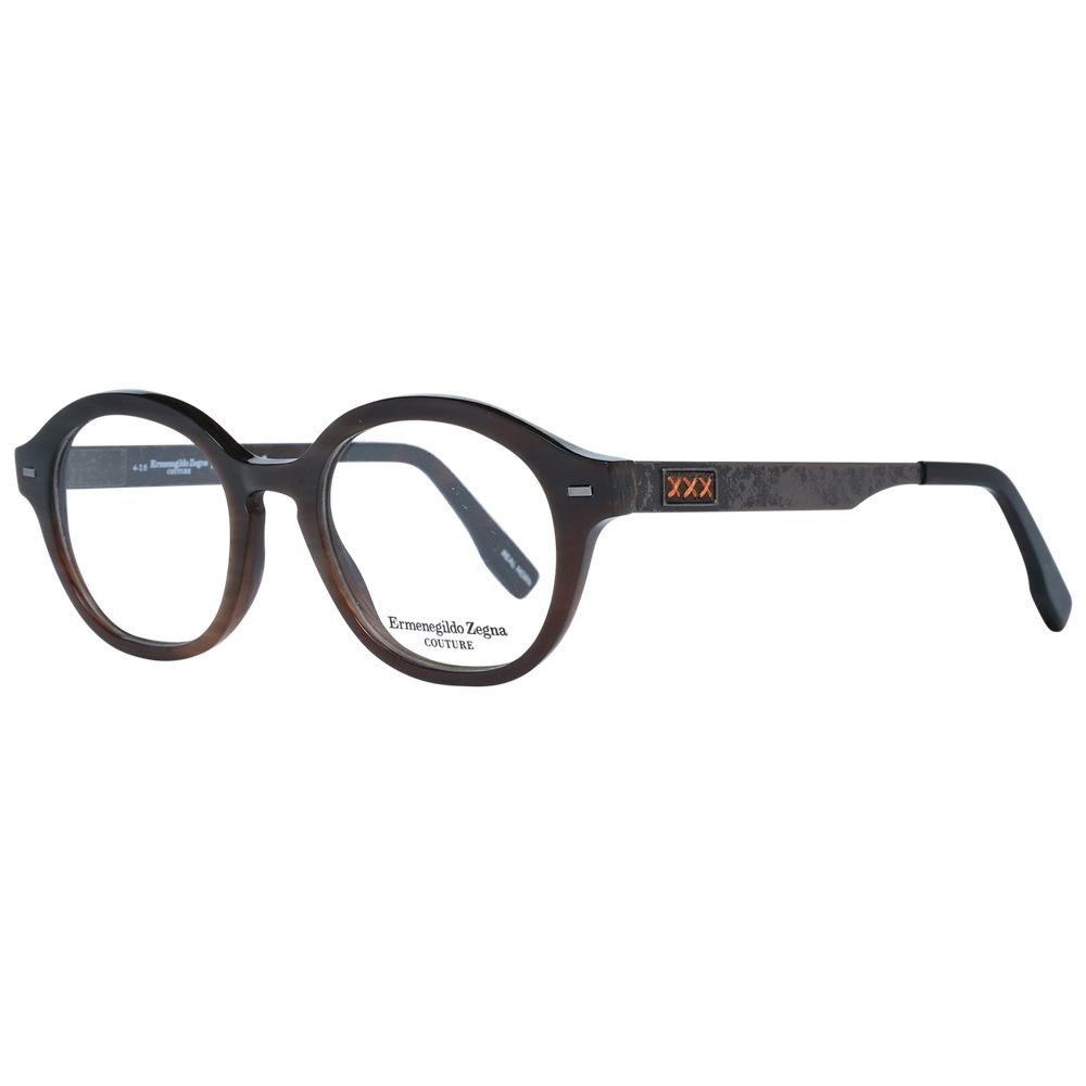 Montures de lunettes marron Ermenegildo Zegna pour homme
