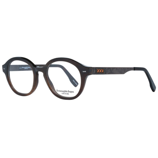 Montures de lunettes marron Ermenegildo Zegna pour homme