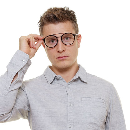 Montures optiques marron pour hommes de la police
