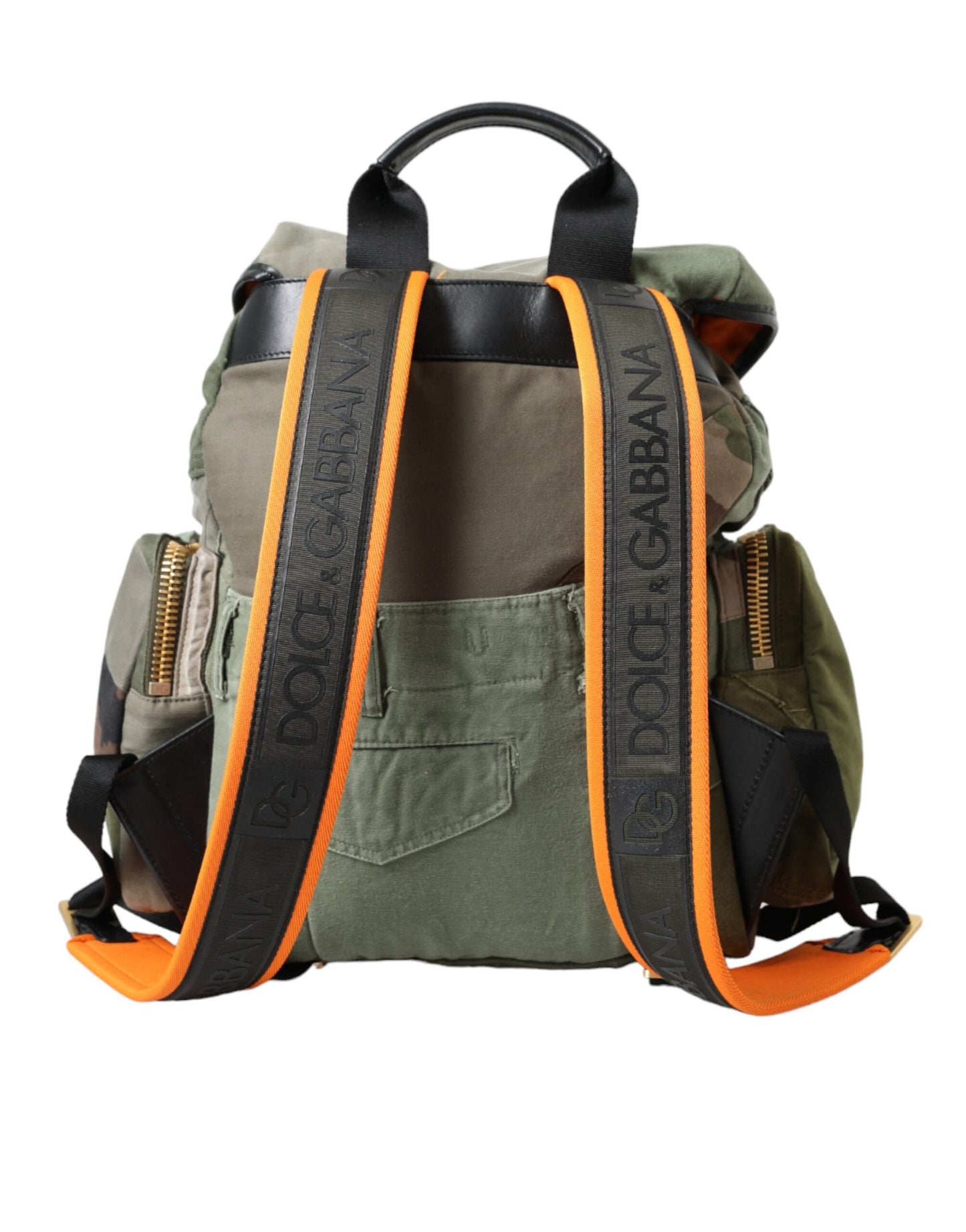 Sac à dos patchwork vert militaire Dolce &amp; Gabbana
