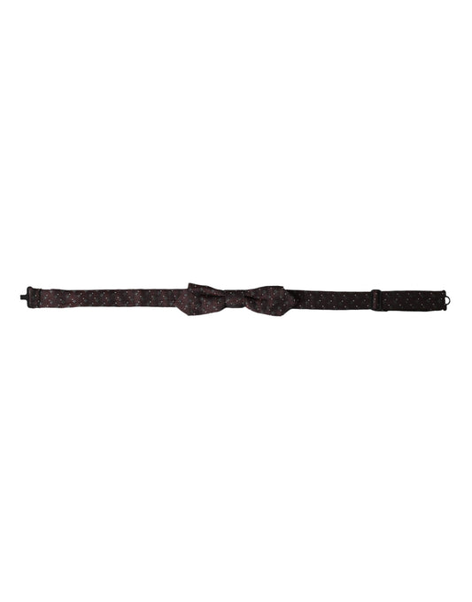 Nœud papillon ajustable en soie marron Dolce &amp; Gabbana