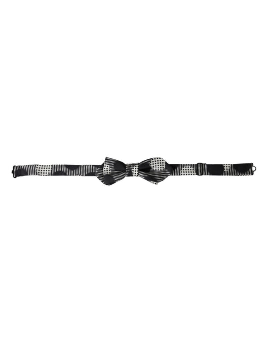 Nœud papillon papillon réglable en soie multicolore à pois Dolce &amp; Gabbana pour homme