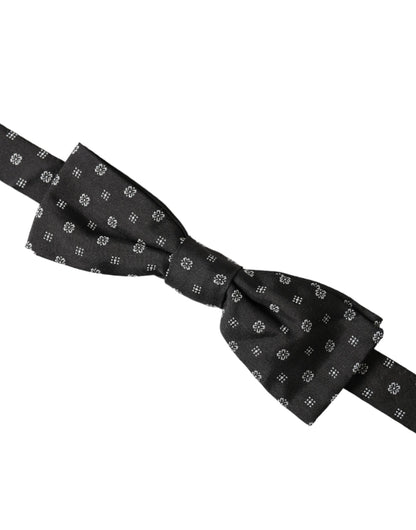 Nœud papillon ajustable en soie noire Dolce &amp; Gabbana pour homme