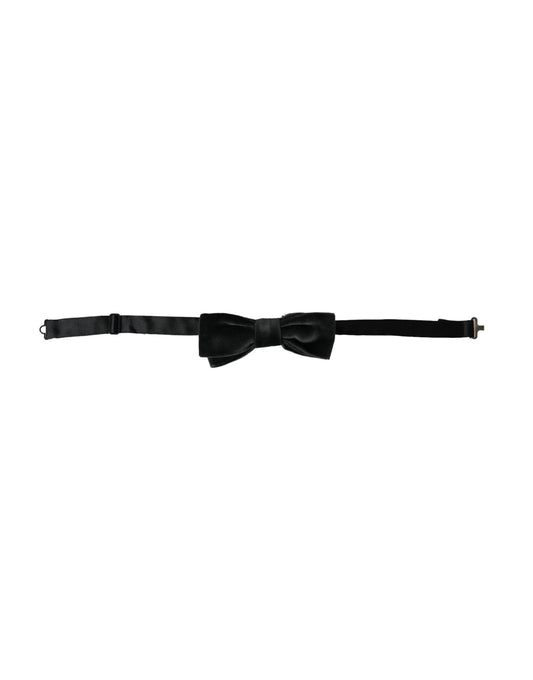 Nœud papillon ajustable en velours noir et coton Dolce &amp; Gabbana pour homme