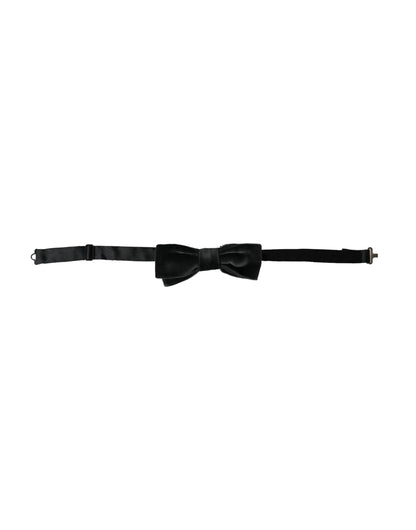 Nœud papillon ajustable en velours noir et coton Dolce &amp; Gabbana pour homme