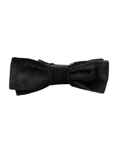 Nœud papillon ajustable en velours noir et coton Dolce &amp; Gabbana pour homme