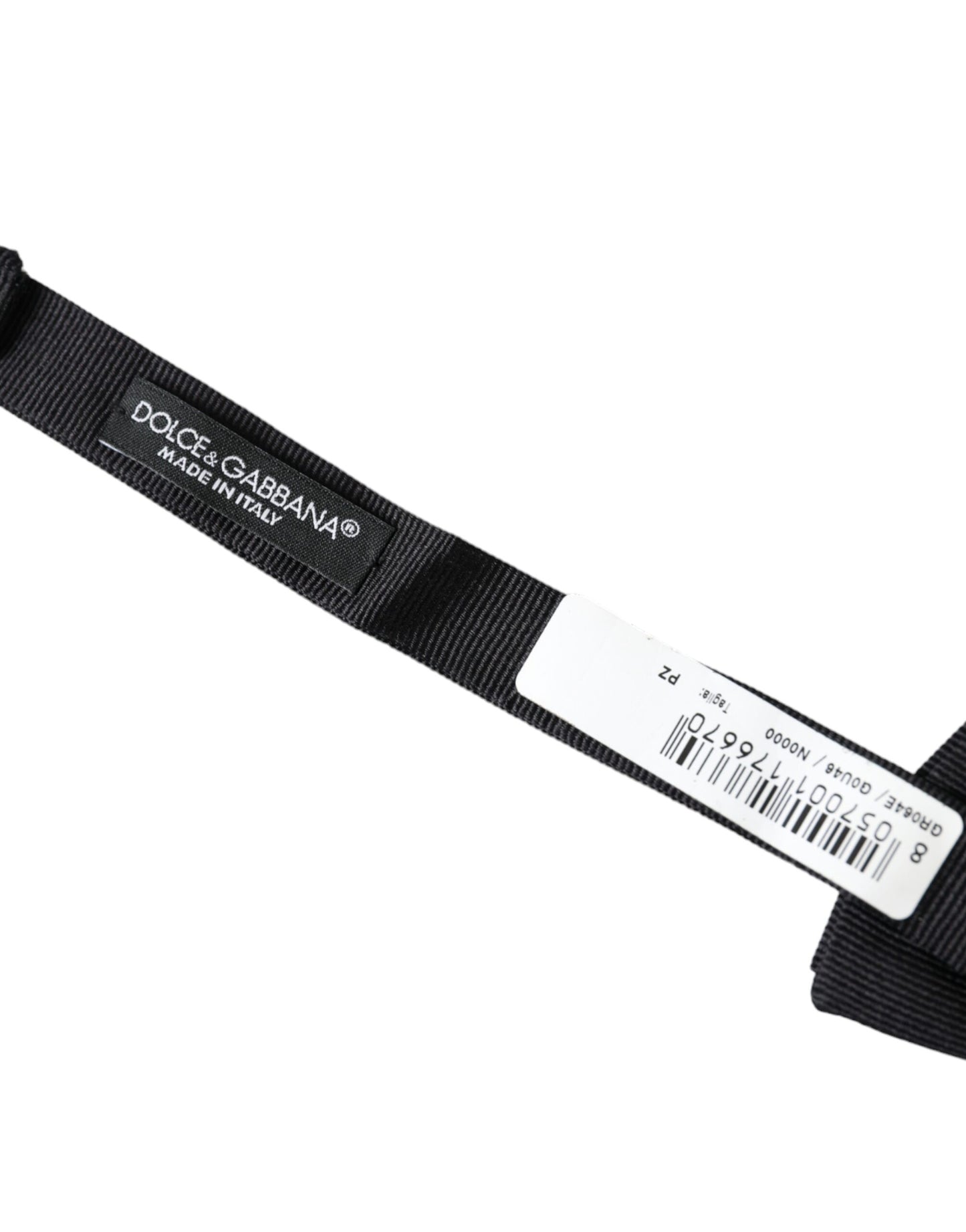 Nœud papillon ajustable en soie noire Dolce &amp; Gabbana pour homme