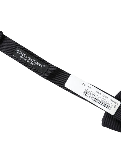Nœud papillon ajustable en soie noire Dolce &amp; Gabbana pour homme