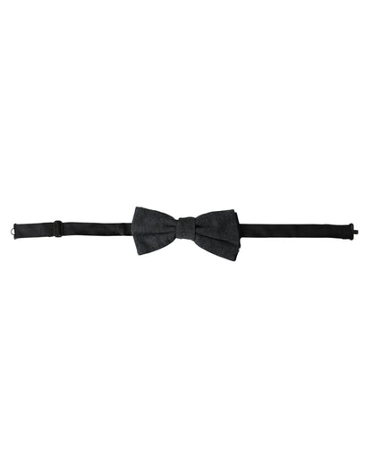 Nœud papillon ajustable en soie gris foncé Dolce &amp; Gabbana pour homme