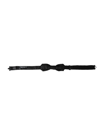 Nœud papillon ajustable en soie noire fantaisie Dolce &amp; Gabbana pour homme