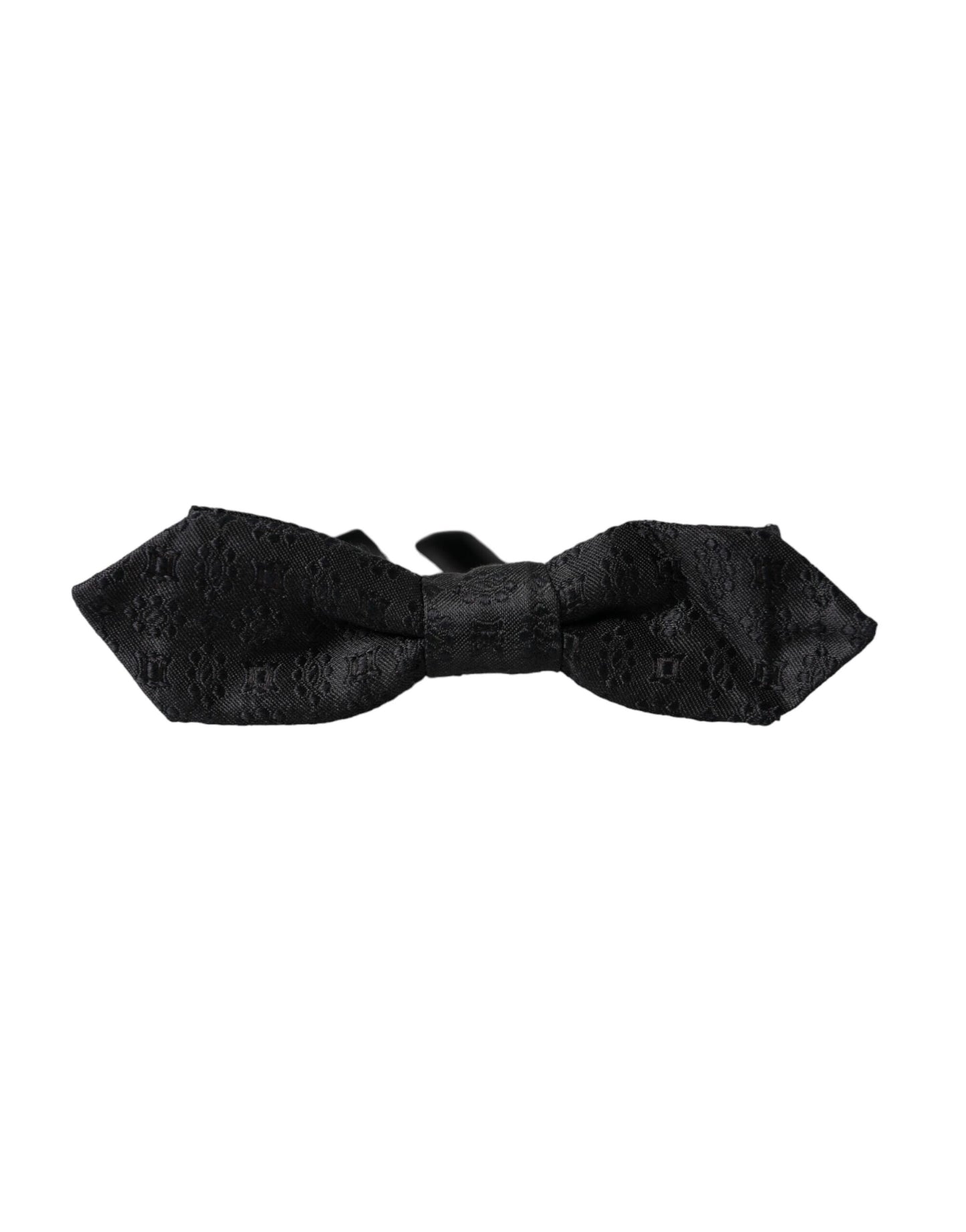 Nœud papillon ajustable en soie noire fantaisie Dolce &amp; Gabbana pour homme