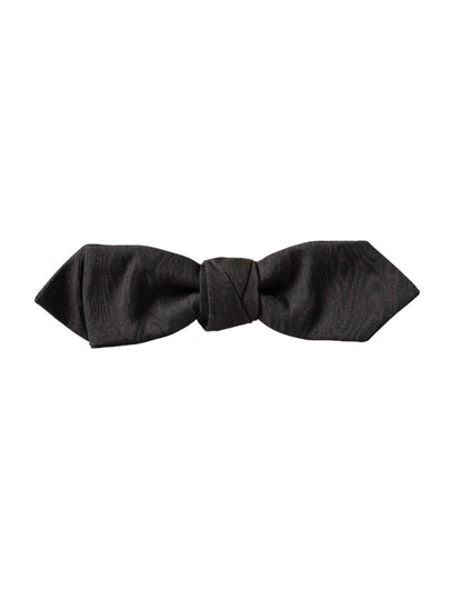 Nœud papillon ajustable en soie noire Dolce &amp; Gabbana pour homme
