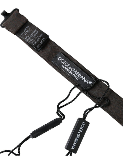Nœud papillon ajustable en soie noire Dolce &amp; Gabbana pour homme
