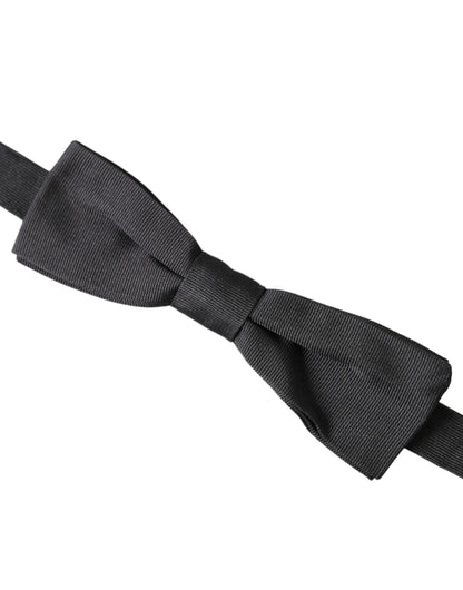 Nœud papillon ajustable en soie noire Dolce &amp; Gabbana pour homme