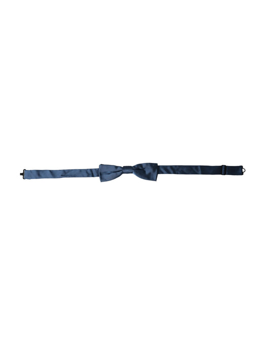Nœud papillon réglable en satin de soie bleu Dolce &amp; Gabbana pour homme
