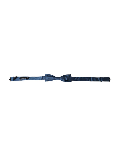 Nœud papillon réglable en satin de soie bleu Dolce &amp; Gabbana pour homme