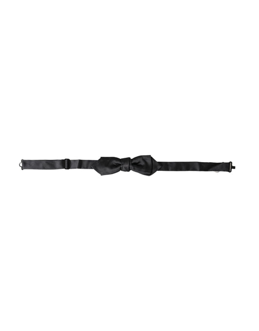 Nœud papillon ajustable en satin de soie noir Dolce &amp; Gabbana pour homme