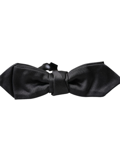 Nœud papillon ajustable en satin de soie noir Dolce &amp; Gabbana pour homme