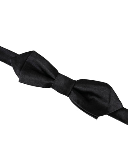 Nœud papillon ajustable en soie noire Dolce &amp; Gabbana pour homme