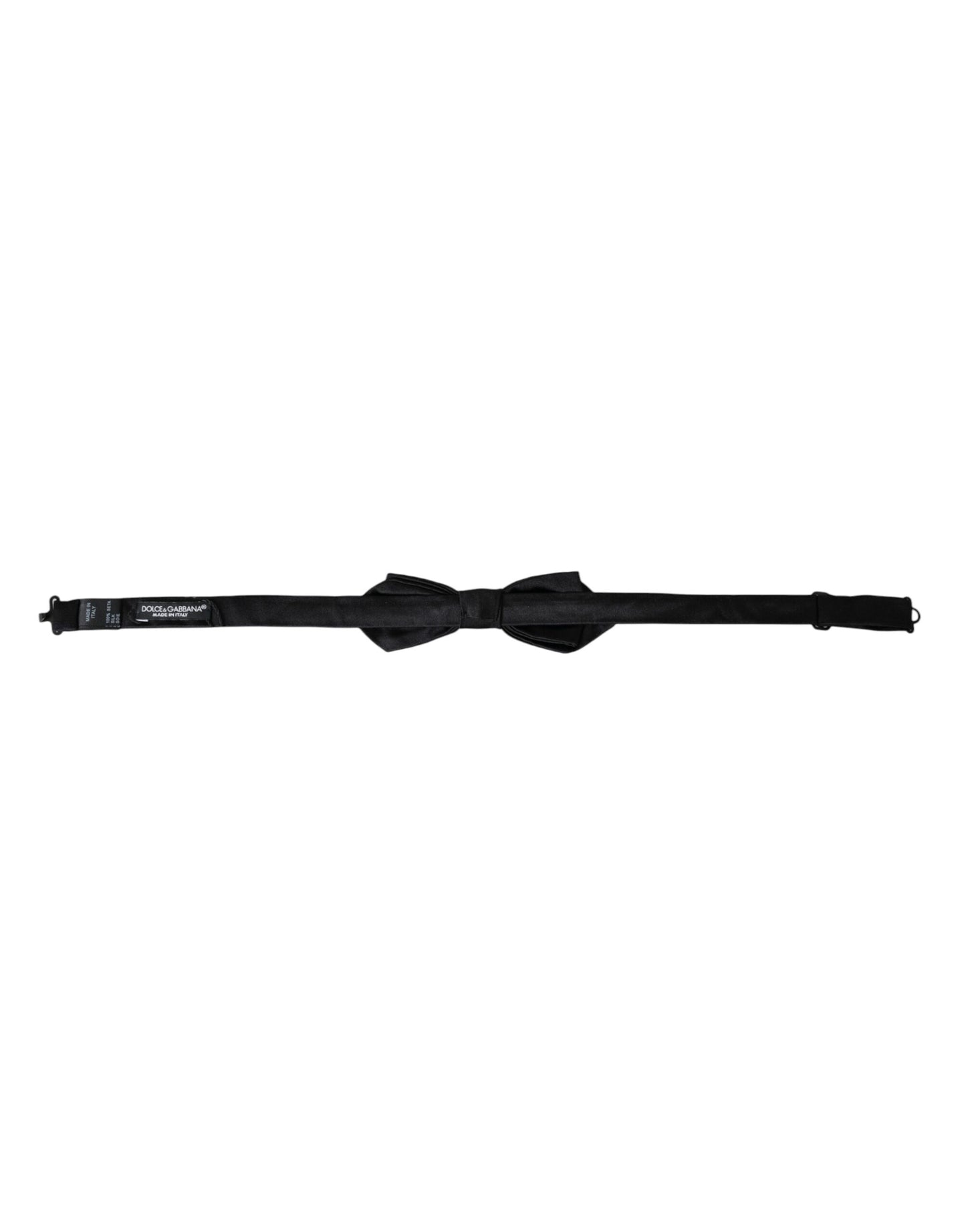 Nœud papillon ajustable en soie noire Dolce &amp; Gabbana pour homme