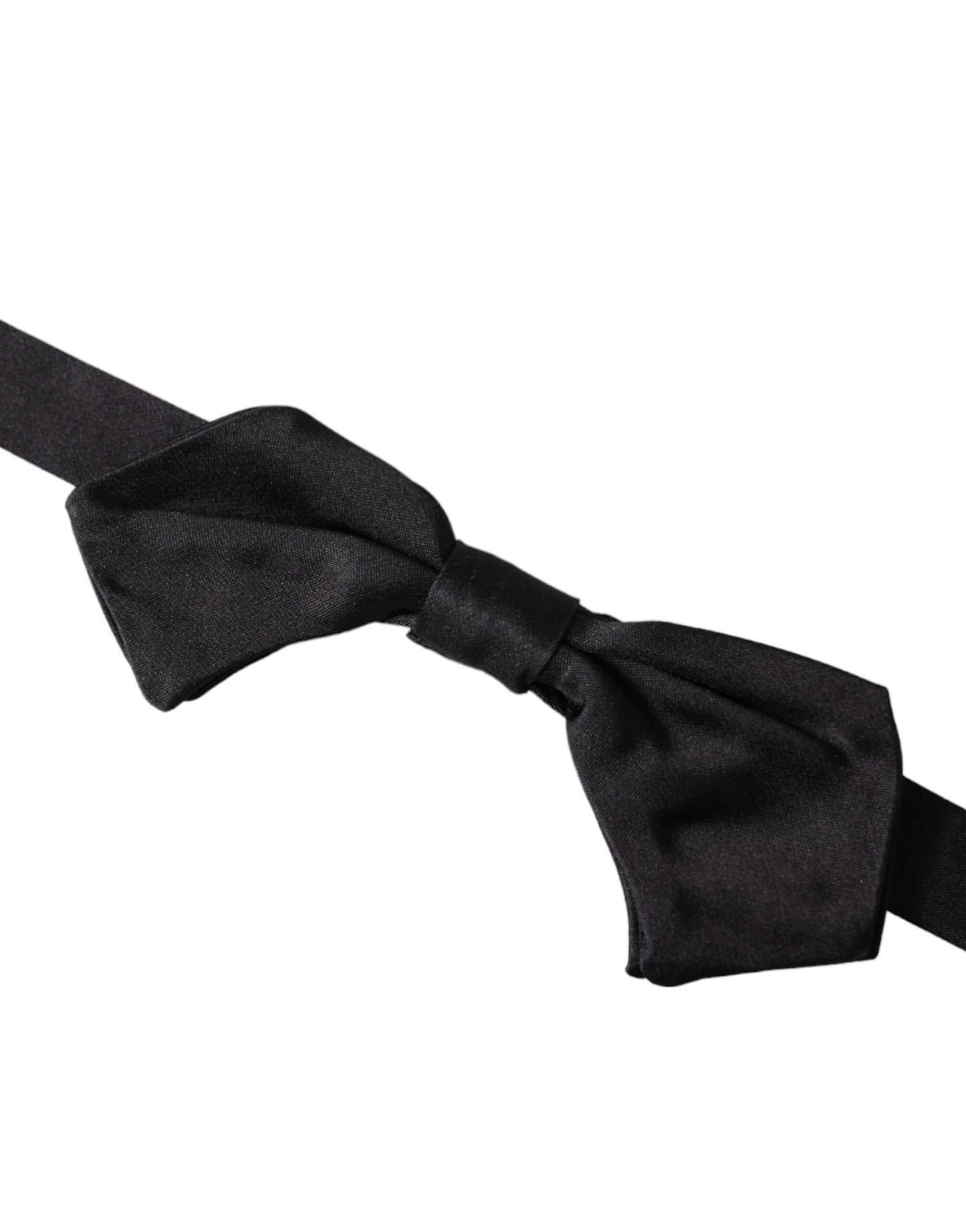 Nœud papillon ajustable en satin de soie noir Dolce &amp; Gabbana pour homme
