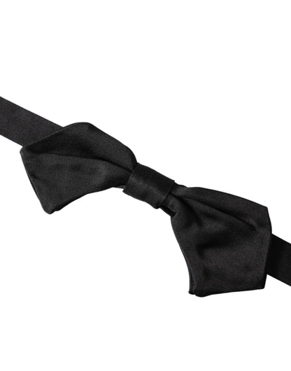 Nœud papillon ajustable en satin de soie noir Dolce &amp; Gabbana pour homme