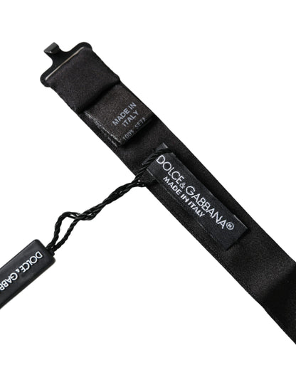 Nœud papillon ajustable en satin de soie noir Dolce &amp; Gabbana pour homme