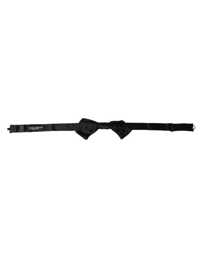 Nœud papillon ajustable en satin de soie noir Dolce &amp; Gabbana pour homme