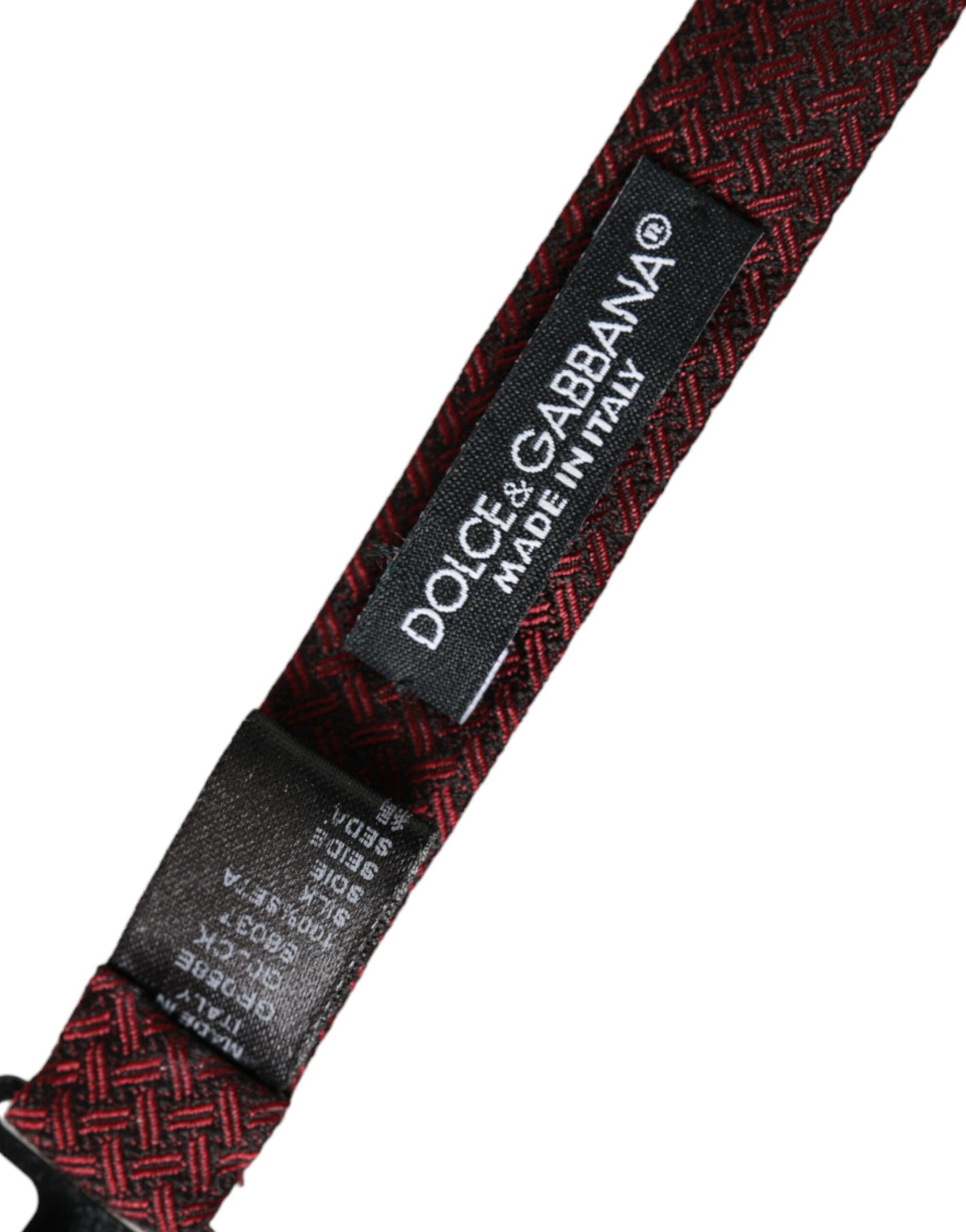 Nœud papillon ajustable en soie rouge fantaisie Dolce &amp; Gabbana pour homme