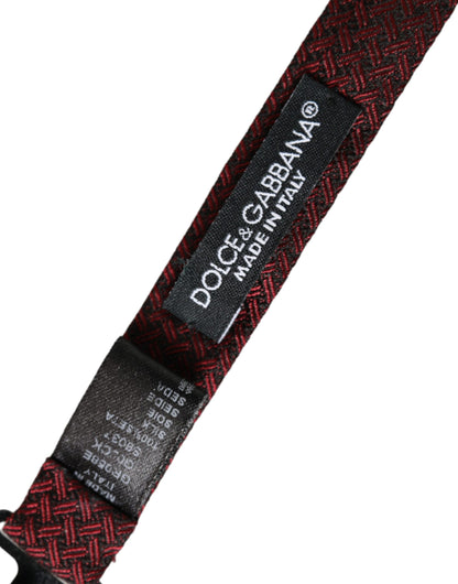 Nœud papillon ajustable en soie rouge fantaisie Dolce &amp; Gabbana pour homme