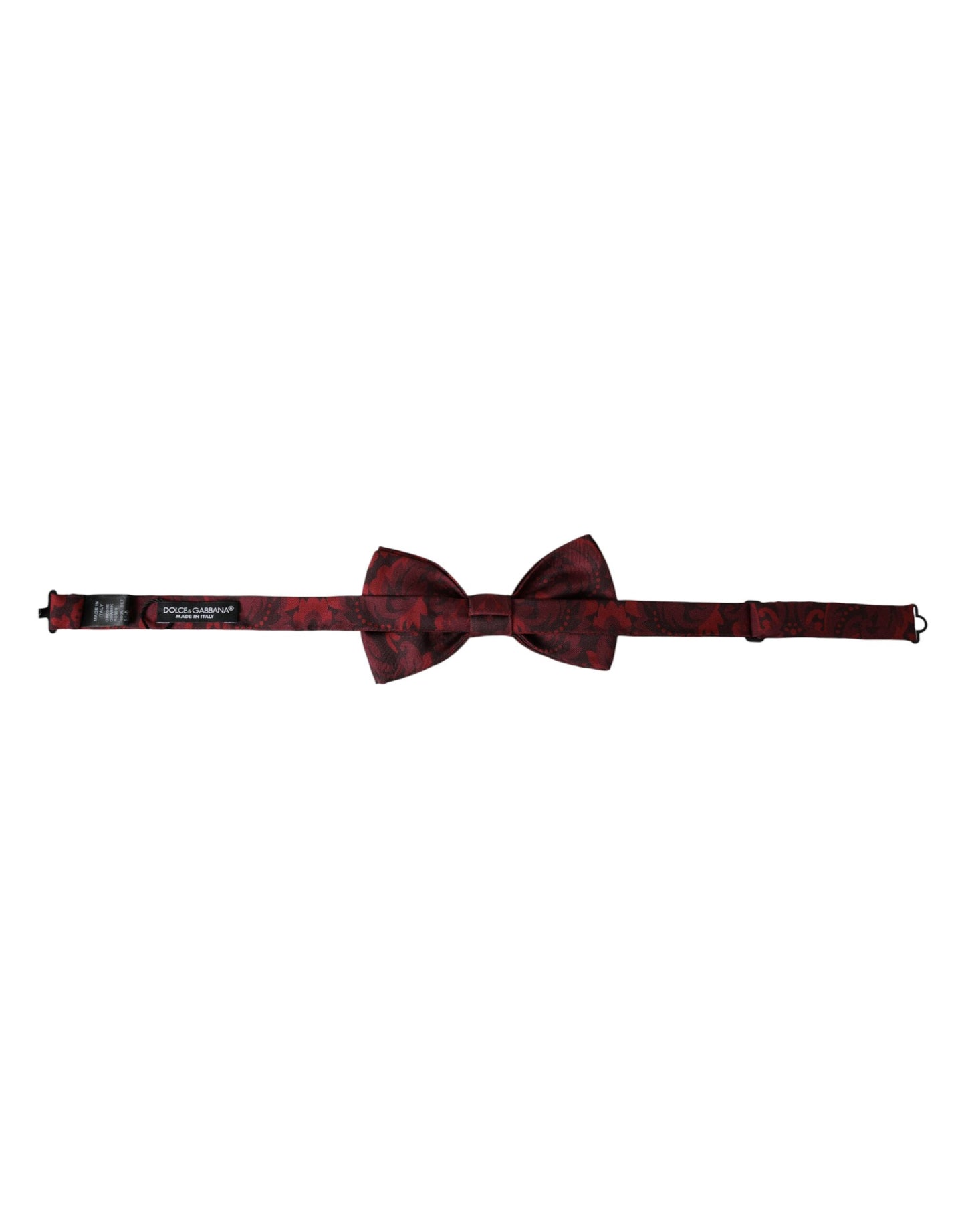 Nœud papillon ajustable en soie rouge à fleurs Dolce &amp; Gabbana pour homme