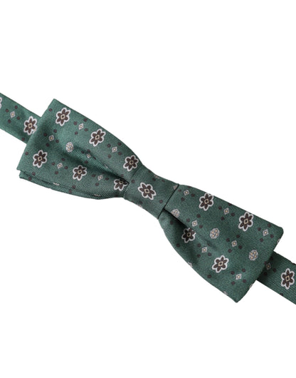 Nœud papillon ajustable à fleurs vert menthe Dolce &amp; Gabbana pour homme