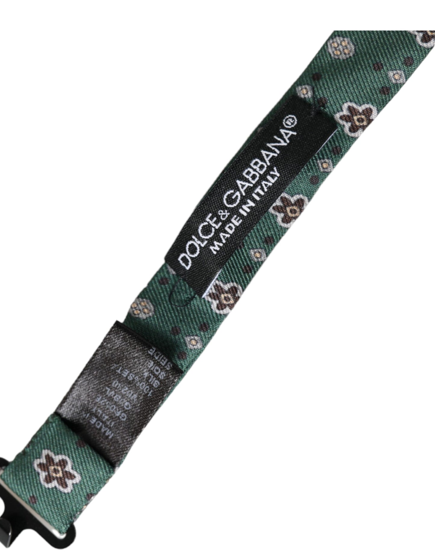 Nœud papillon ajustable à fleurs vert menthe Dolce &amp; Gabbana pour homme
