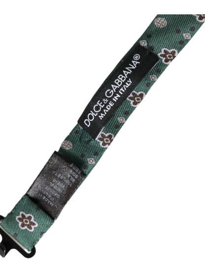 Nœud papillon ajustable à fleurs vert menthe Dolce &amp; Gabbana pour homme