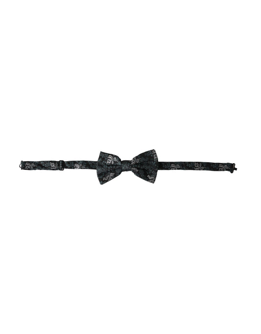 Nœud papillon ajustable en soie à motif floral multicolore Dolce &amp; Gabbana pour homme