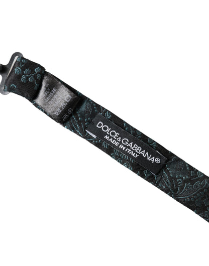Nœud papillon ajustable en soie à motif floral multicolore Dolce &amp; Gabbana pour homme