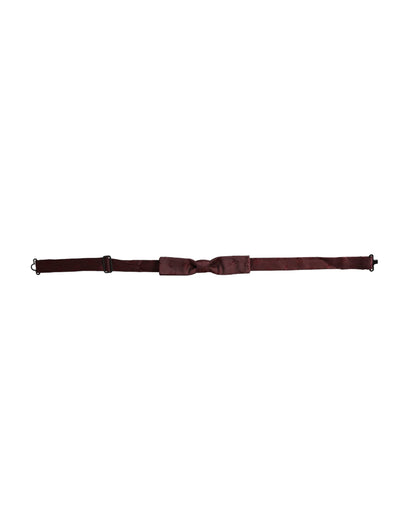 Nœud papillon ajustable en soie à fleurs marron Dolce &amp; Gabbana pour homme