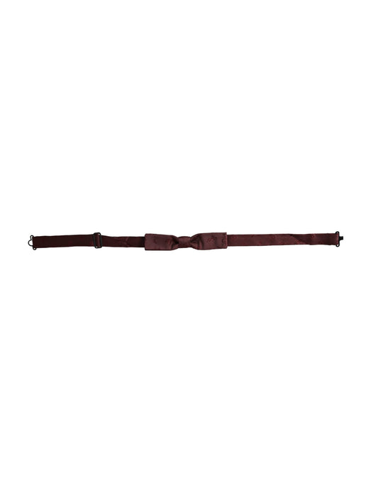 Nœud papillon ajustable en soie à fleurs marron Dolce &amp; Gabbana pour homme
