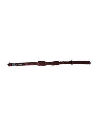 Nœud papillon ajustable en soie à fleurs marron Dolce &amp; Gabbana pour homme
