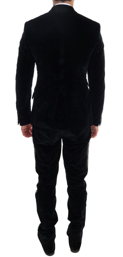 Costume trois pièces slim bleu élégant Dolce &amp; Gabbana