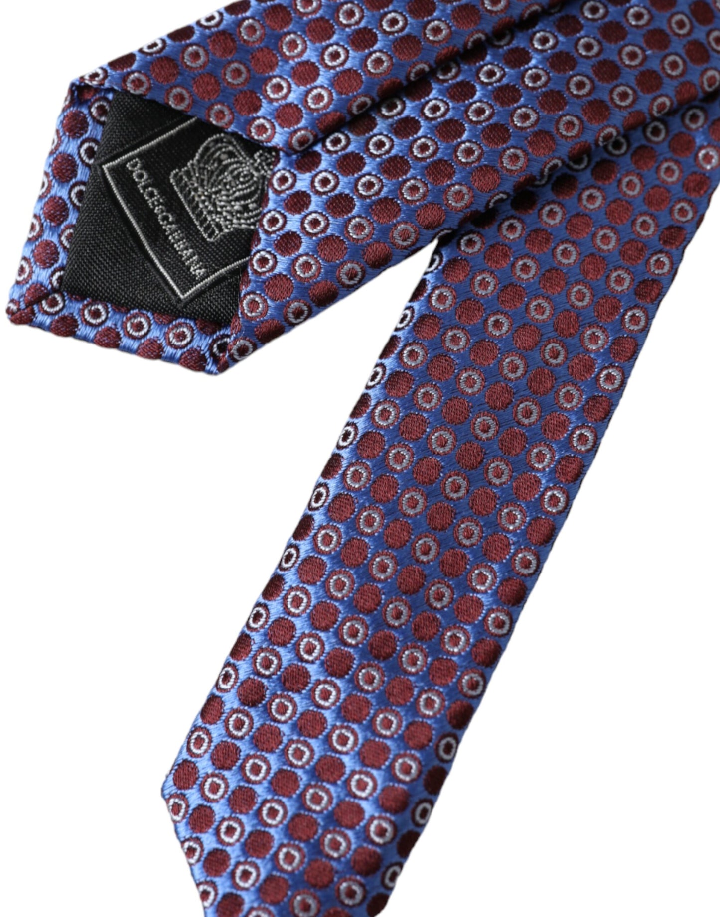 Cravate ajustable en soie à motifs bleu et violet Dolce &amp; Gabbana pour homme