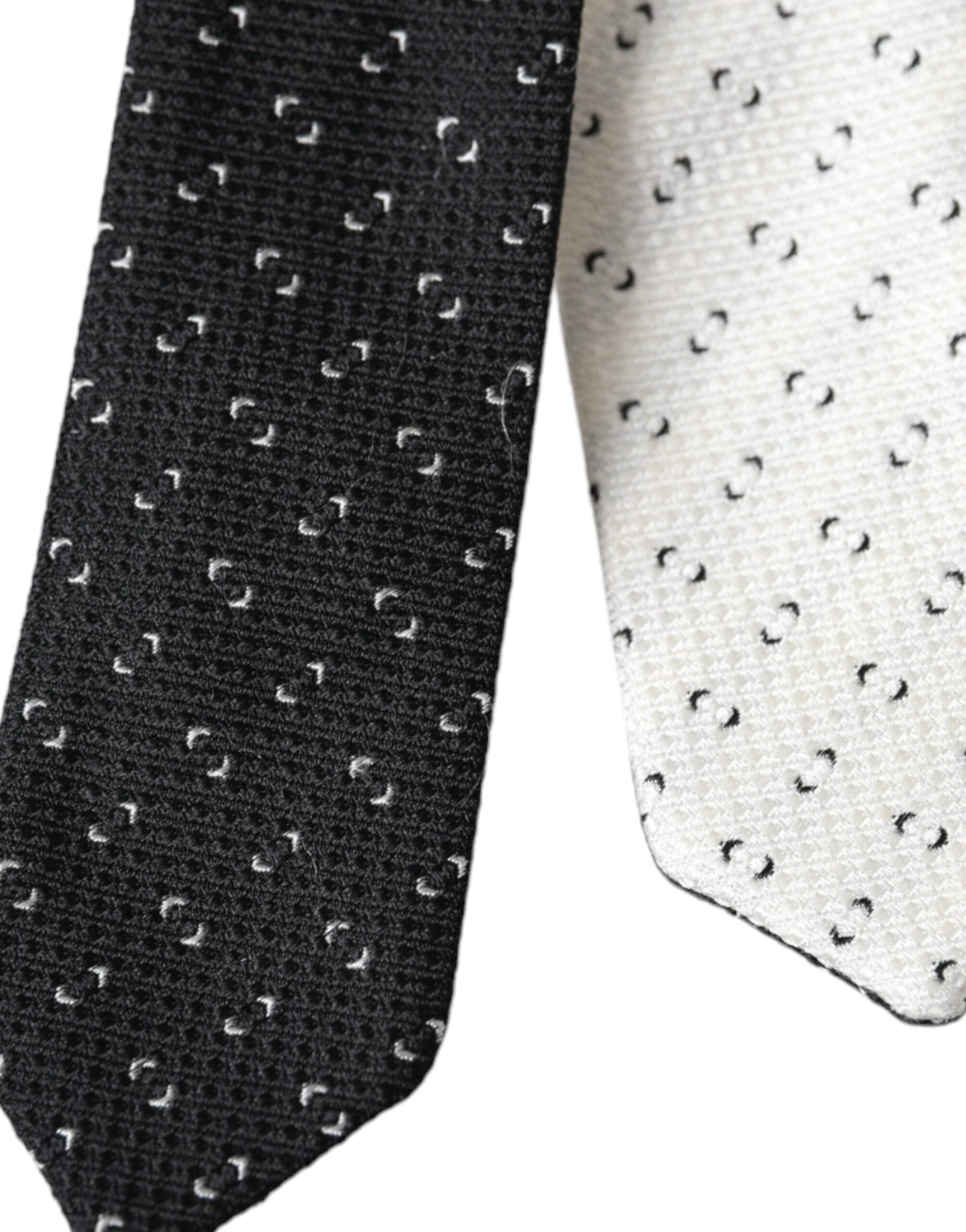 Cravate ajustable à motifs noirs et blancs Dolce &amp; Gabbana