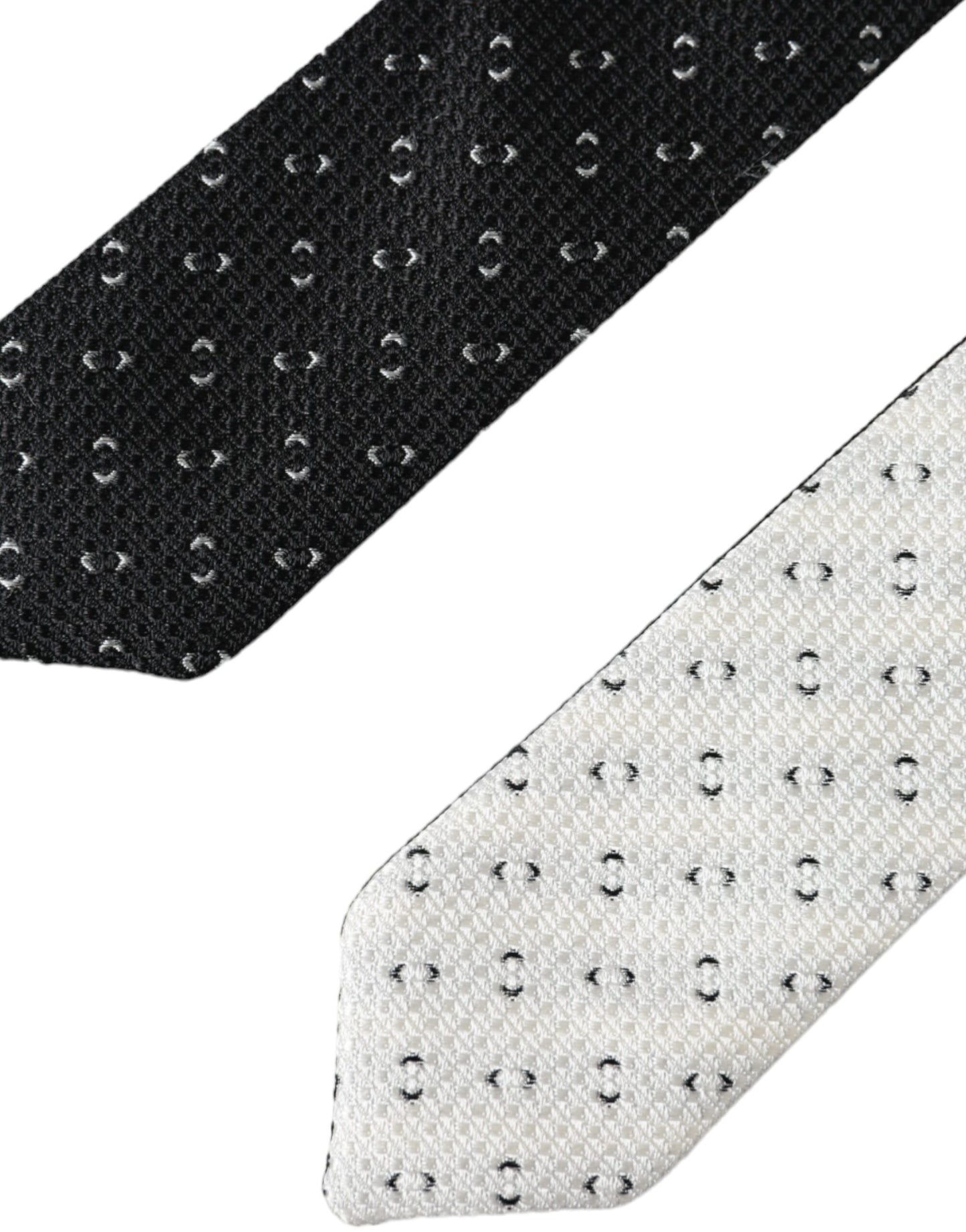 Cravate ajustable à motifs noirs et blancs Dolce &amp; Gabbana