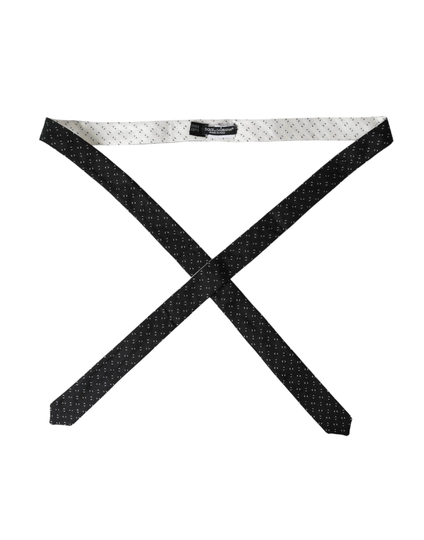 Cravate ajustable à motifs noirs et blancs Dolce &amp; Gabbana