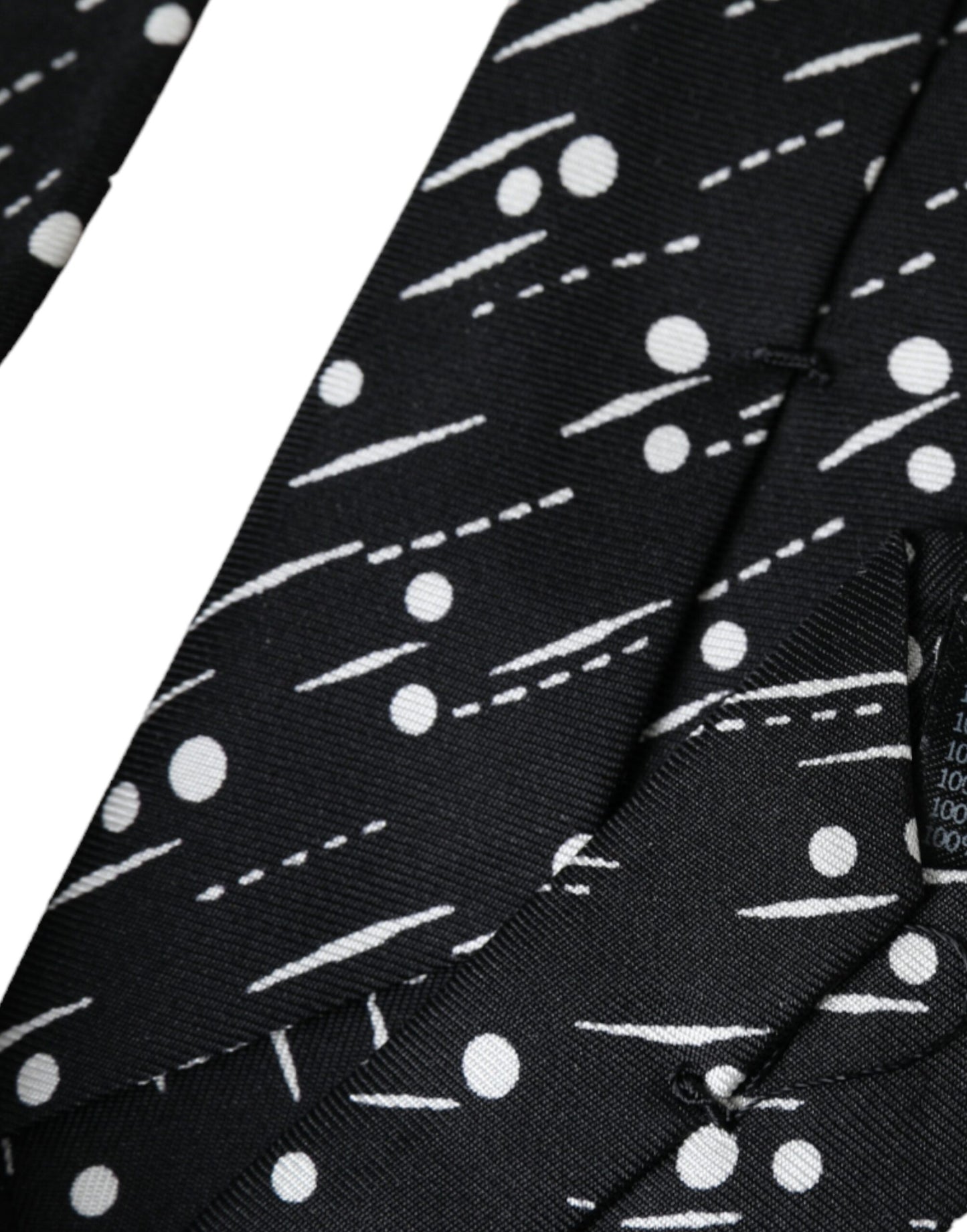 Dolce & Gabbana Black Dotted 100% Silk Adjustable Tie by Dolce & Gabbana