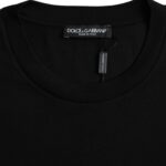 Dolce & Gabbana Black Cotton Round Neck Short Sleeves T-shirt by Dolce & Gabbana