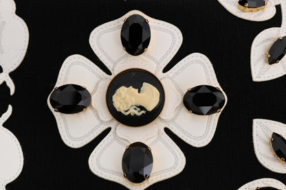 Dolce & Gabbana Black Baroque Floral Crystal Jacket by Dolce & Gabbana