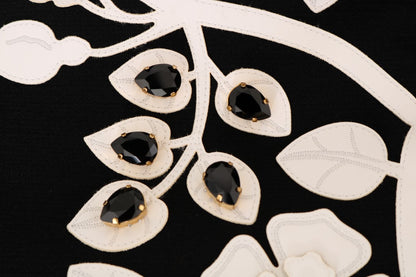 Dolce & Gabbana Black Baroque Floral Crystal Jacket by Dolce & Gabbana
