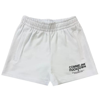 Short en coton blanc Comme des Garçons Fuckdown
